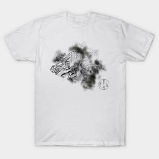 Dragon in the storm black T-Shirt